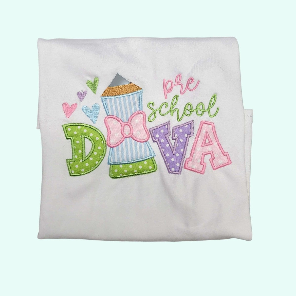 Pre K Shirt: Embroidered Girls Back to School Tee (Soft Cotton)