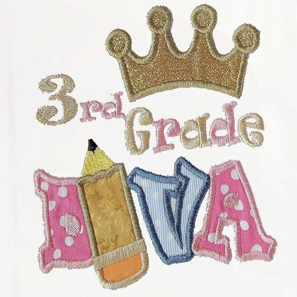 Back to School Shirt: Girls 3rd Grade Tee (Custom Handmade)