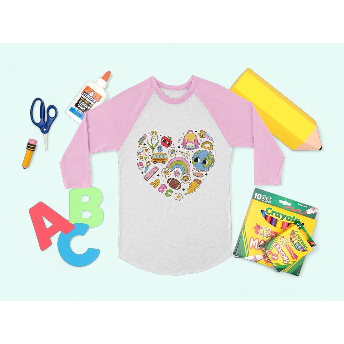 Back to School Shirt: Girls' Embroidered Applique (Cotton, Multiple Sizes)
