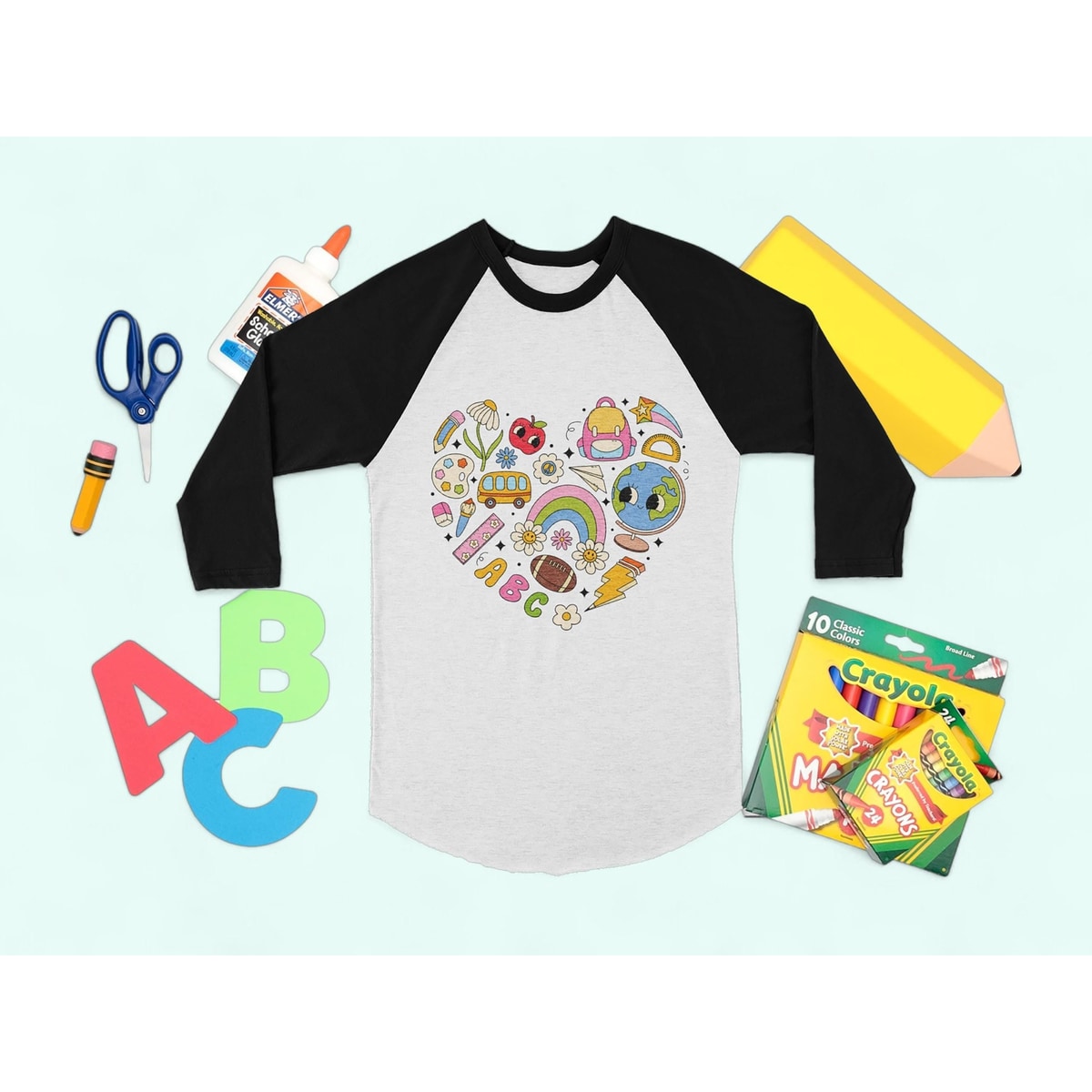 Back to School Shirt: Girls' Embroidered Applique (Cotton, Multiple Sizes)