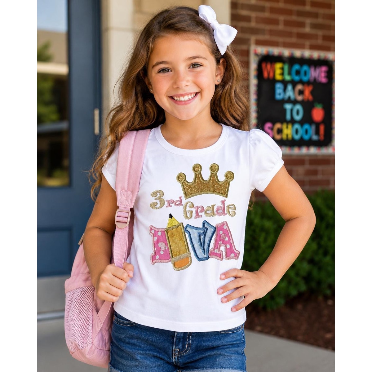 Back to School Shirt: Girls 3rd Grade Tee (Custom Handmade)