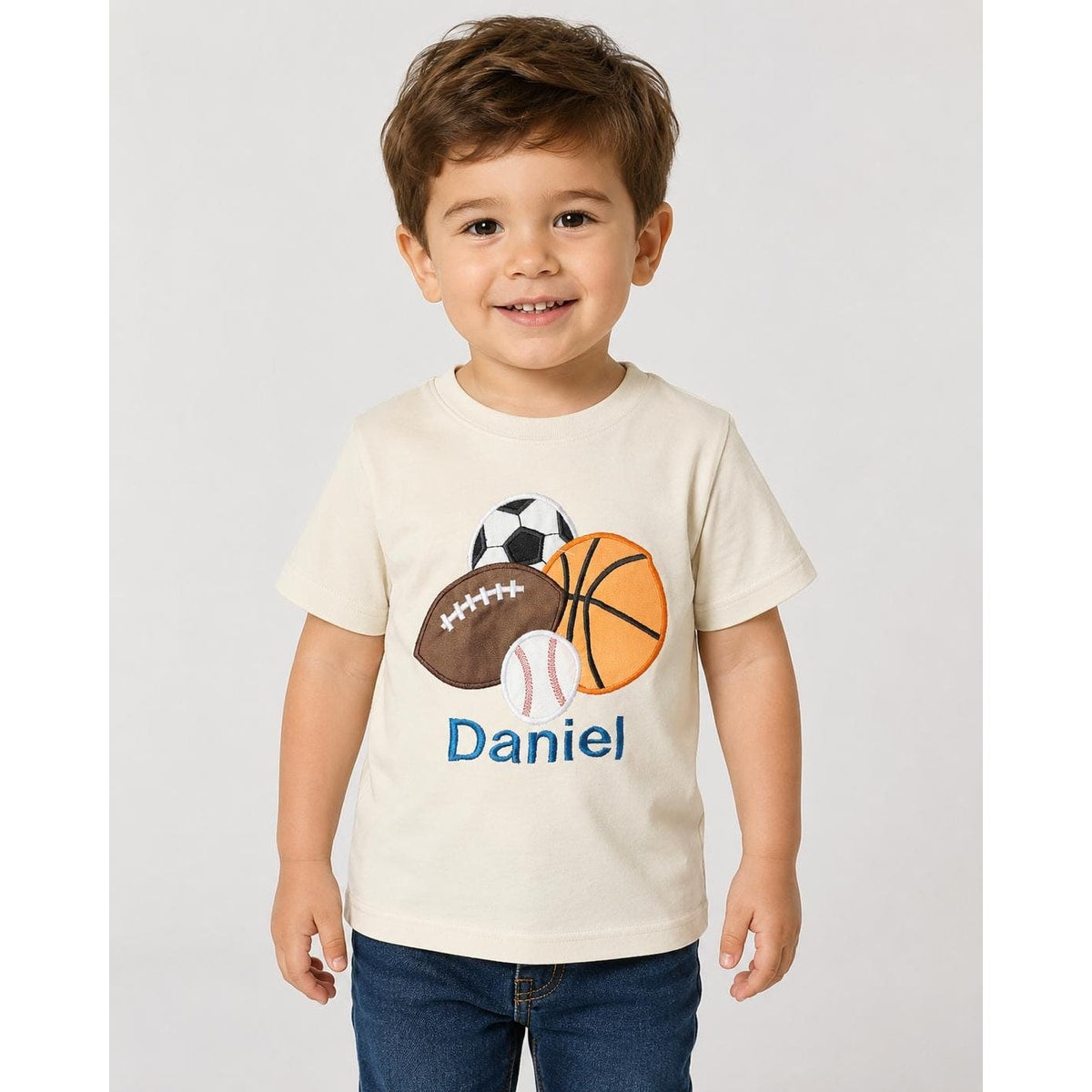 Personalized Sports Shirt - Embroidered Baseball, Football, Basketball or Soccer