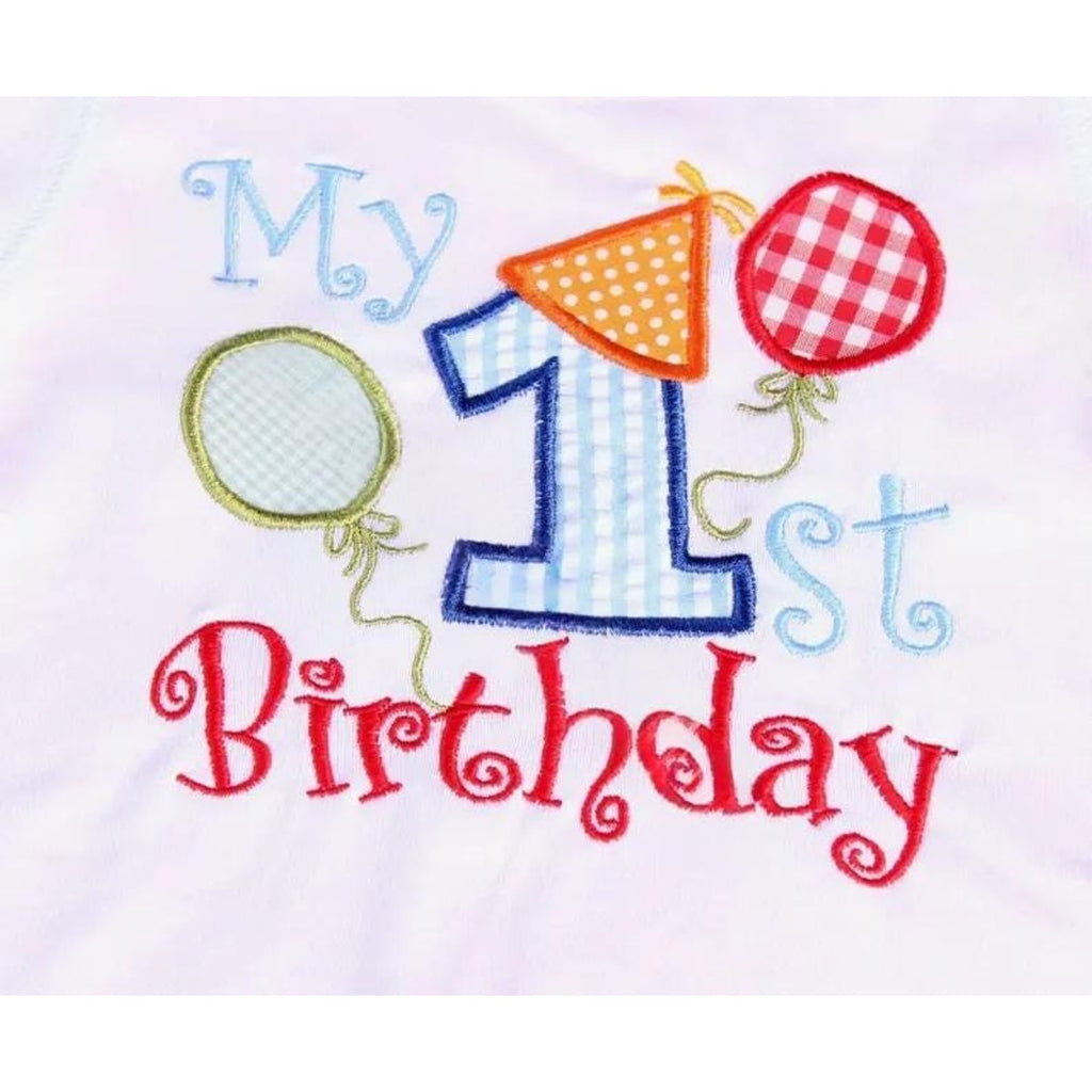 1st Birthday Shirt: Custom Embroidery - Soft and Comfortable