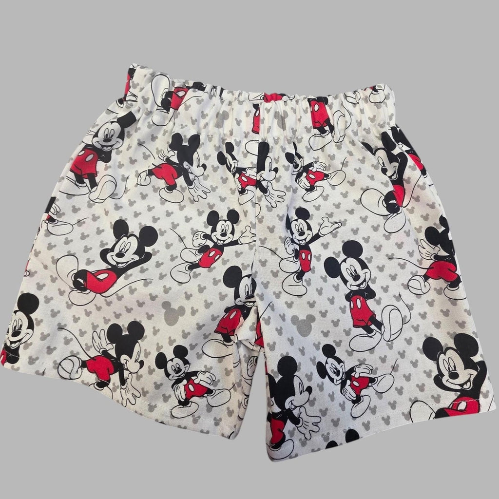 Boy's Character Outfit / Embroidered Boys Mouse Shirt / Personalized Boys Shirt - Shorts / Birthday Boys Outfit