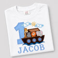Boys Personalized Noah's Ark Shirt / Noah's Ark Embroider Shirt / Boys Shirt / Name Age Boys Shirt
