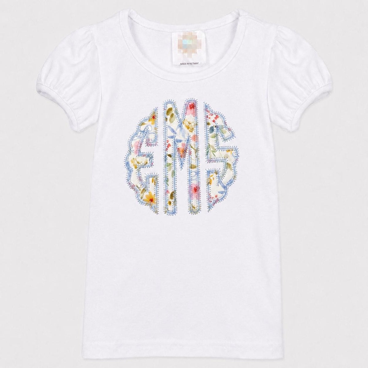 Girls Monogram Shirt Short Set / Floral Short Shirt Outfit / Summer Personalized Girl Shirt Short Outfit  / Birthday Shirt Short Set